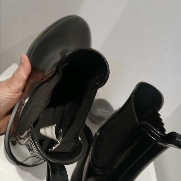 INC International Concept pull on Chelsea Style Black Short Rain Boots - 10 - Picture 5 of 10